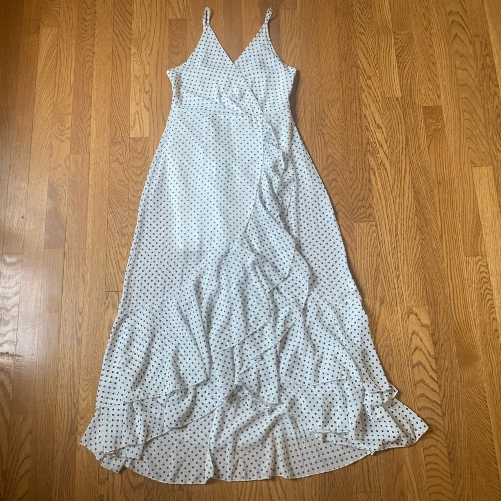 Sold 🎈Polka dot ruffle maxi slip dress size M - Picture 7 of 12